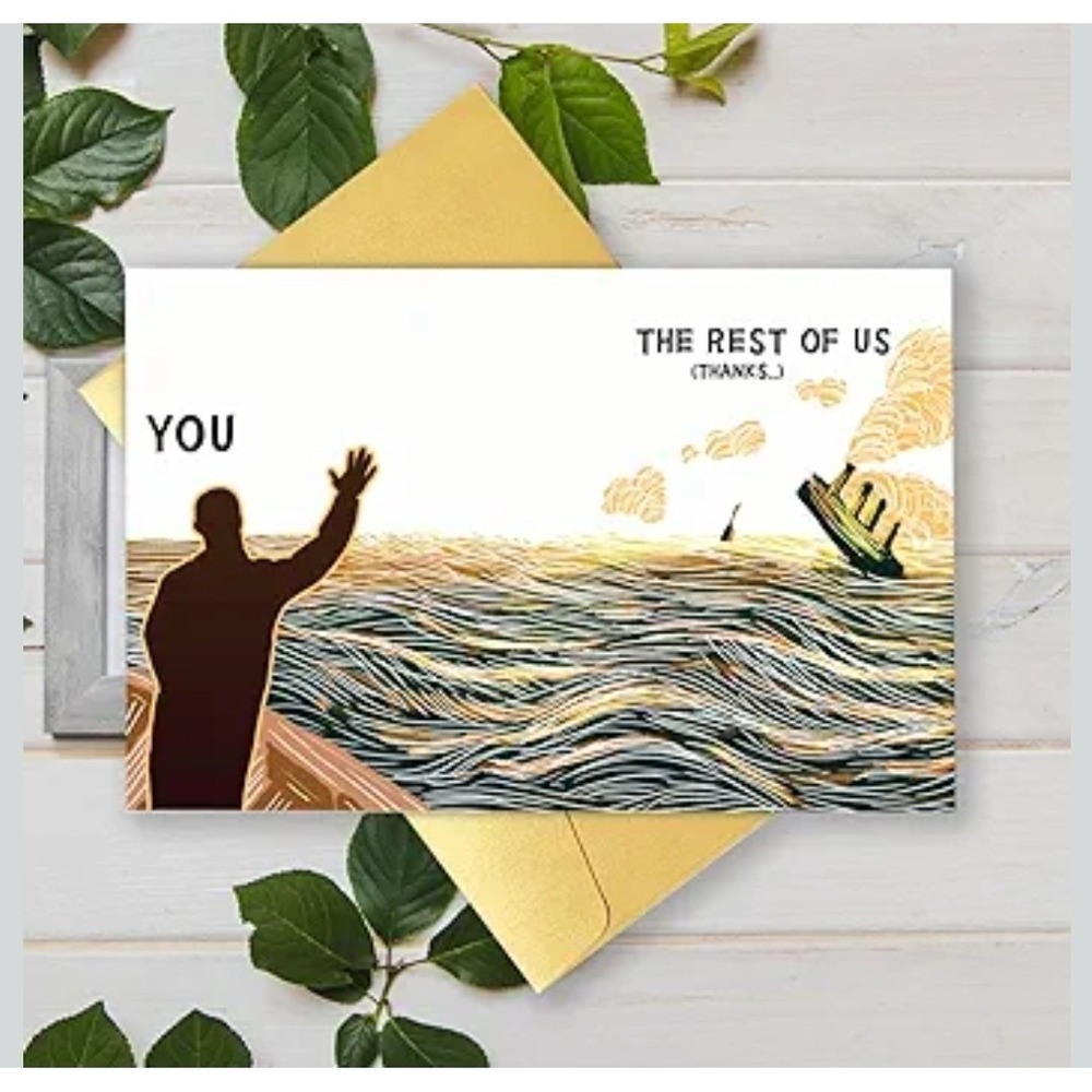 Funny Sinking Ship Leaving Card - Funny New Job Lot Of 10